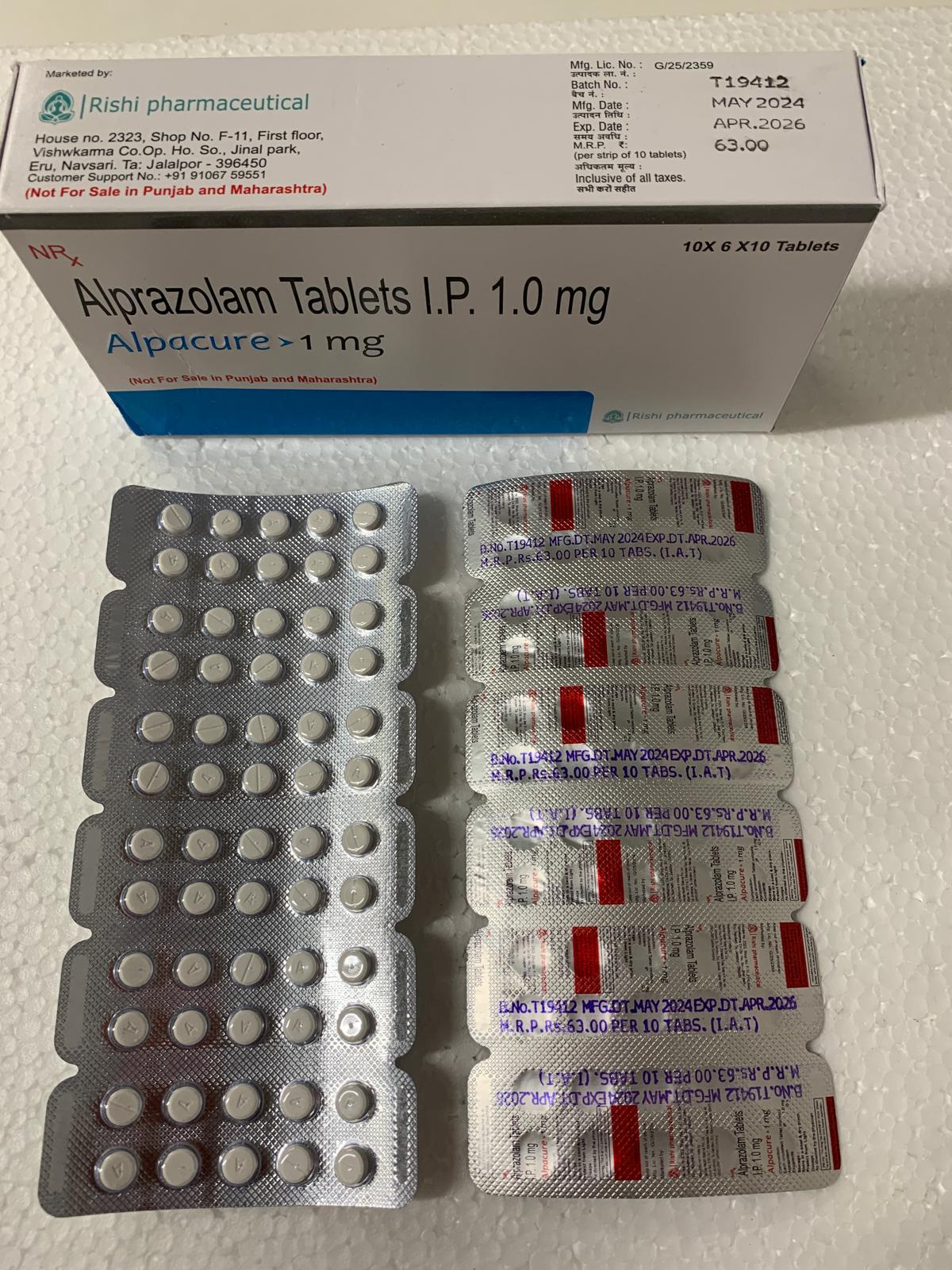 Purchase Alprazolam Alpacure 1mg Tablets Online in London, UK